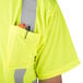 A Cordova lime yellow high visibility safety shirt with a pocket.