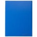 A blue book with a white cover.