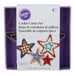 A box of Wilton metal cookie cutters with star shapes.