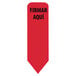 A white rectangular Redi-Tag dispenser with red arrow page flags and the words "Firmar Aqui" in black.