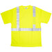 A yellow Cordova safety shirt with white reflective stripes.