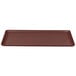 A brown rectangular Cambro dietary tray.