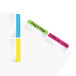 Redi-Tag 33248 Write-On 4 Assorted Color 2 inch x 11/16 inch Self-Stick Index Tab - 48/Pack