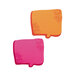 Redi-Tag 22100 2 3/4 inch x 2 3/4 inch Neon Orange / Magenta Thought Bubble Notes - 2/Set