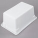 A Choice white plastic food storage box on a gray surface.