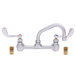 Fisher 83178 Backsplash Mounted Faucet with 8 inch Centers, 8 inch Swing Nozzle, 2.20 GPM Aerator, Wrist Handles, and Elbows