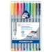 Staedtler 334SB10A6 Triplus Fineliner 10-Color Assorted Super Fine Water-Based Marker