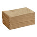 A stack of beige paper dinner napkins.