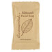 An Ecossential Naturals facial soap bar with a drawing of a leaf.