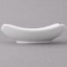 A Schonwald white porcelain square bowl with curved edges.