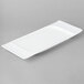 A white rectangular Schonwald porcelain platter with contoured edges.