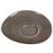A Schonwald dark gray porcelain saucer with a small circle in the center.