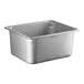 A Vollrath stainless steel steam table pan with a lid.