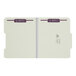 A white Smead file folder with purple handles and 2 fasteners.