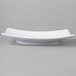 A Schonwald white rectangular porcelain saucer with a long edge.