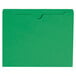 A green file jacket with green tabs.