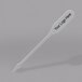 A clear plastic paddle pick with black text that reads "Your Logo Here"