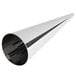 A silver cone-shaped Fox Run tin plated steel cream horn mold.
