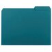 A teal Smead file folder with a white border.