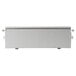 A silver stainless steel drawer with a handle for a Carnival King popcorn machine.