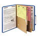 A Smead brown file folder with papers and a yellow paper.