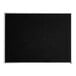 A black rectangular message board with a white aluminum frame.