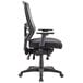 A black Eurotech Apollo II multi-function office chair with arms.