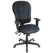 A black Eurotech 4x4 XL office chair with arms and wheels.