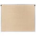 A black felt Aarco open face horizontal message board with a metal frame.