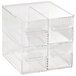 A Vollrath clear acrylic bread box with four drawers.