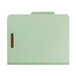A green Smead heavy weight classification folder with a brown strip.