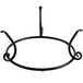 A Libbey black metal 1-tier display stand with swirls.