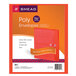 A package of 5 red Smead poly envelopes with string tie closures.