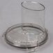 A clear plastic container with a clear plastic lid.