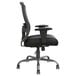 A Eurotech black mesh office chair with arms.