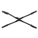 A black metal x-shaped Libbey banquet display frame.