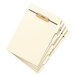Smead 35605 8 1/2 inch x 11 inch Manila Stackable Side Tab Folder Divider with Fastener - 50/Pack