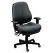 A Eurotech Dove Charcoal fabric office chair with black arms and wheels.