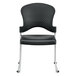 A black Eurotech S3000 Aire Series plastic chair with silver legs.