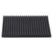 A black rectangular Avantco grill plate with a grooved surface.