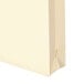 A close up of a white Smead file jacket with a yellow label.