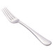 A Libbey stainless steel dinner fork with a silver handle.