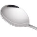 A Libbey stainless steel bouillon spoon with a silver handle.