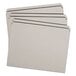 A stack of gray Smead letter size file folders with straight cut tabs.