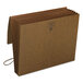 A brown Smead 6-pocket expanding file with cord closure.
