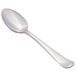 A Libbey stainless steel teaspoon with a silver handle.