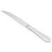 A Libbey stainless steel steak knife with a fluted silver handle.