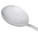 A Libbey stainless steel bouillon spoon with a silver handle.