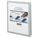 A white Smead poly pocket folder with a pen on it.