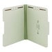 A white Smead file folder with brown tabs and 2 fasteners.